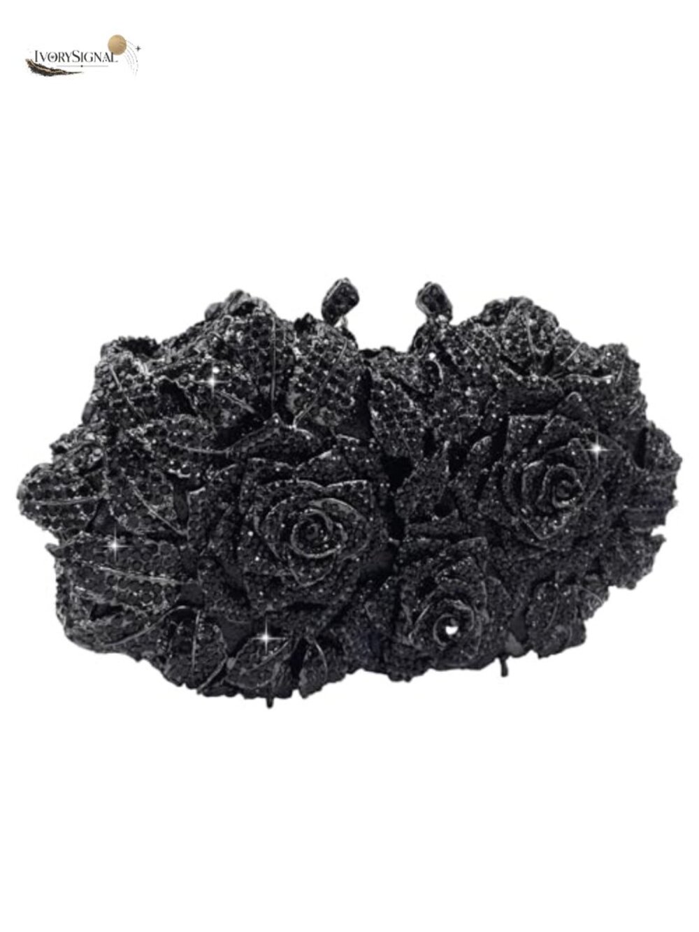 Handmade Crystal Floral Clutch Evening Bag Formal Party Rhinestone Purse with